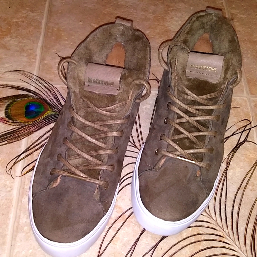 Blackstone Khaki Suede Sneakers